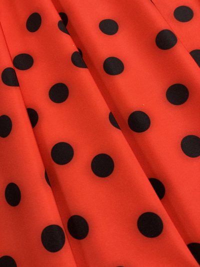 Bielástico Lunar Negro F.Rojo