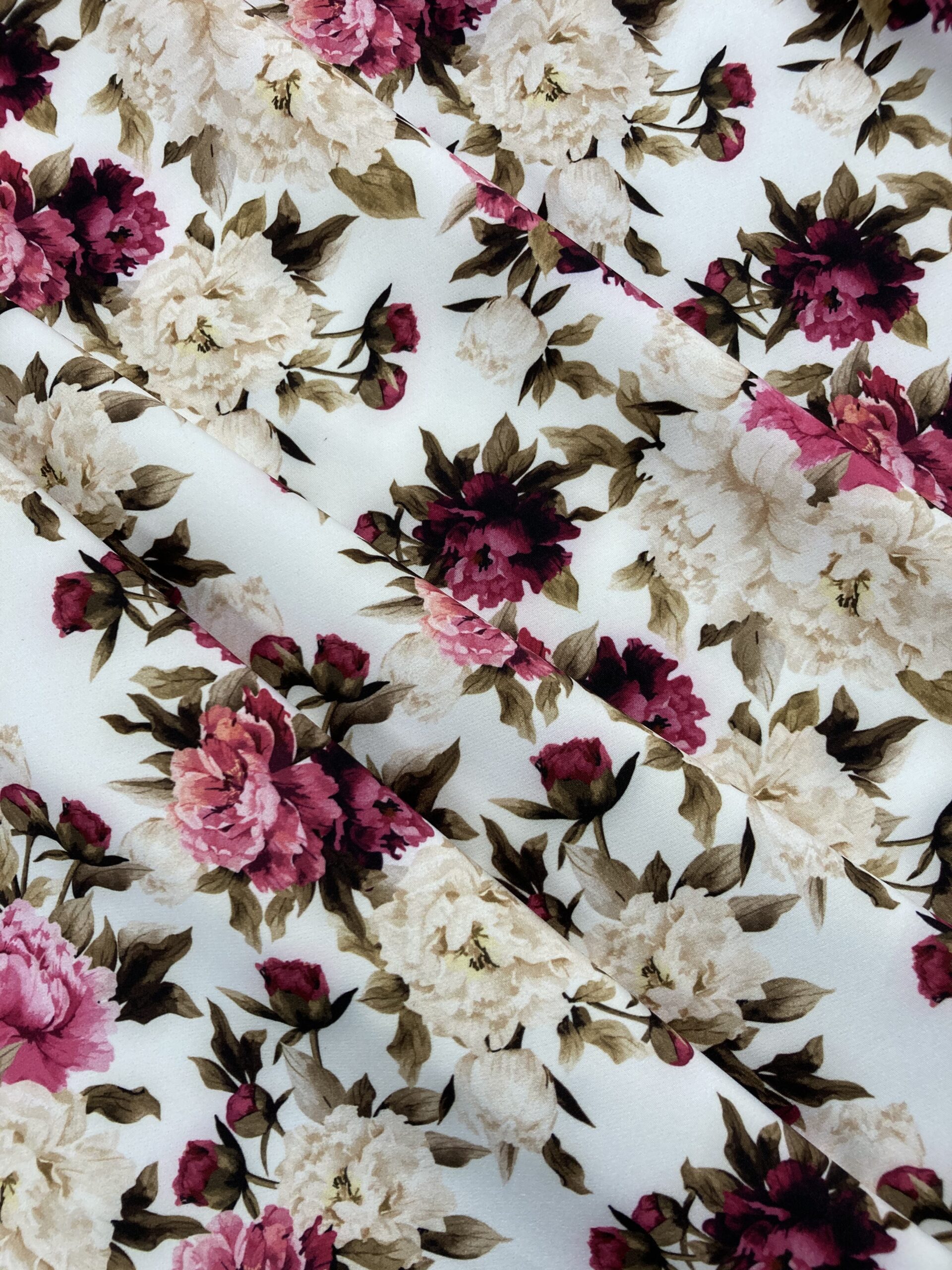 Bielástico Flores Fucsia/Beig