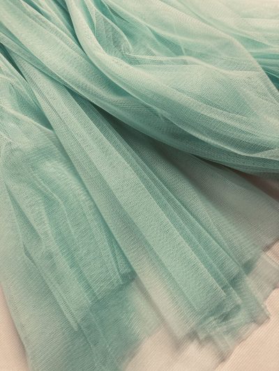 Tul Suave Caído Verde Agua Claro