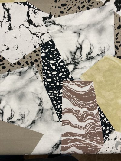 Gabardina estampada elastán