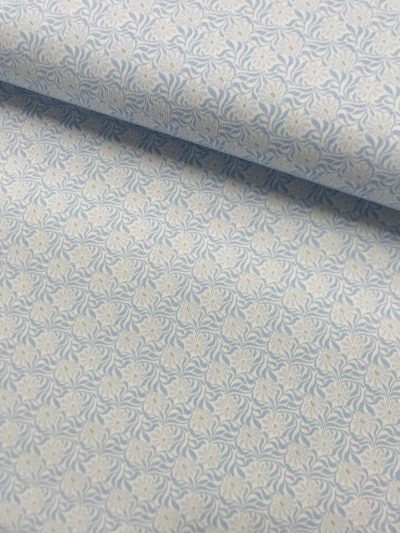 Pique flor blanco/celeste