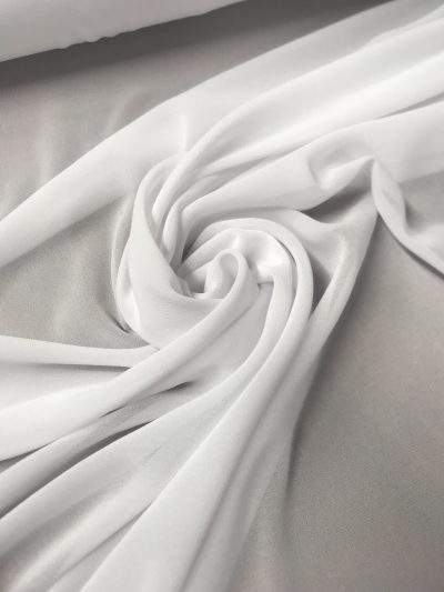 Gasa lisa de crepé blanca