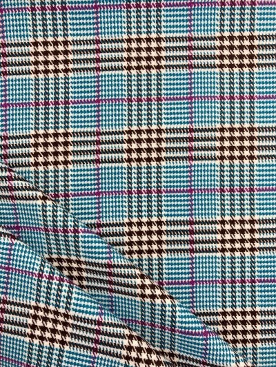 Cuadros turquesa/negro elastano