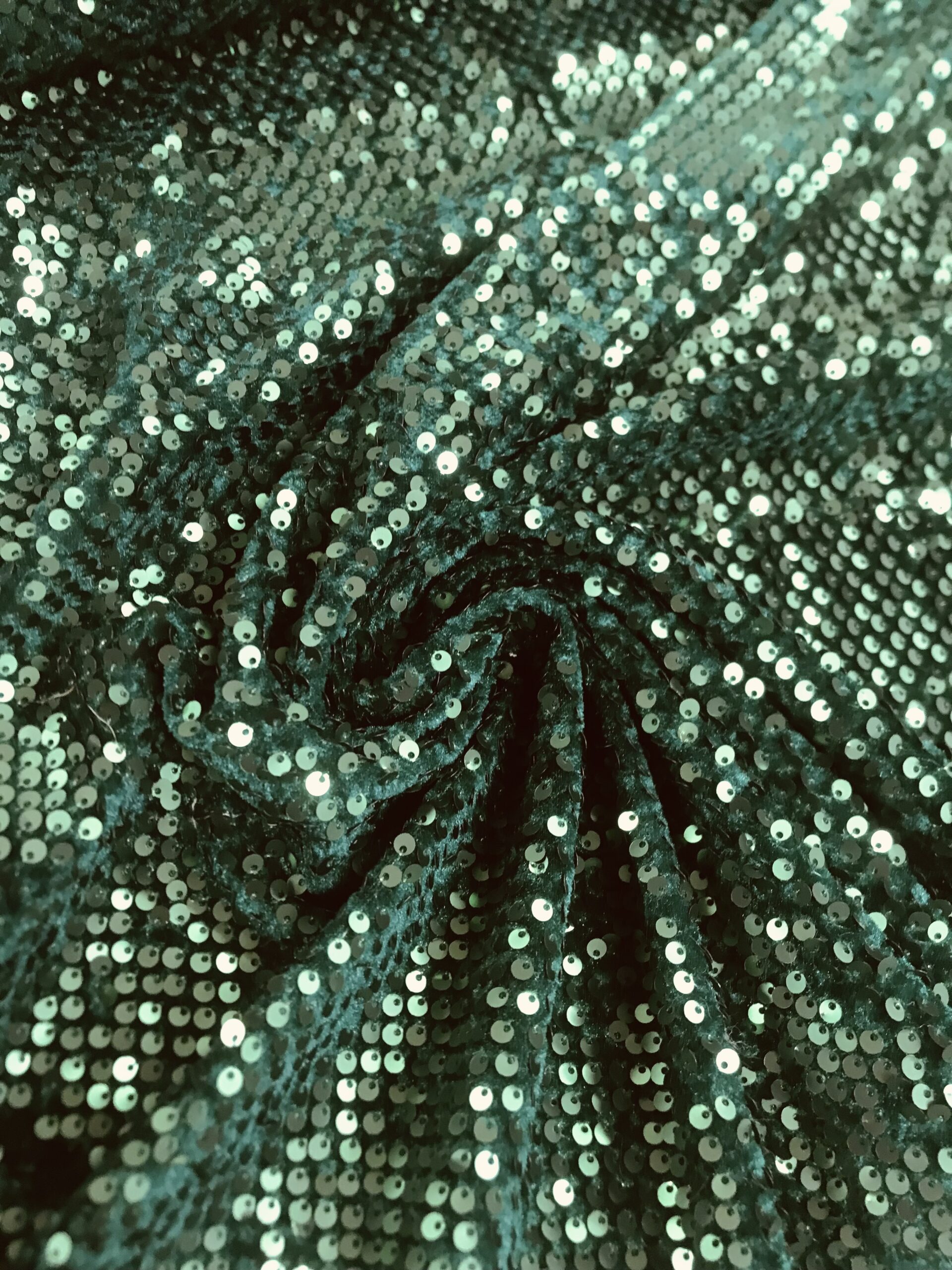 Terciopelo lentejuela verde