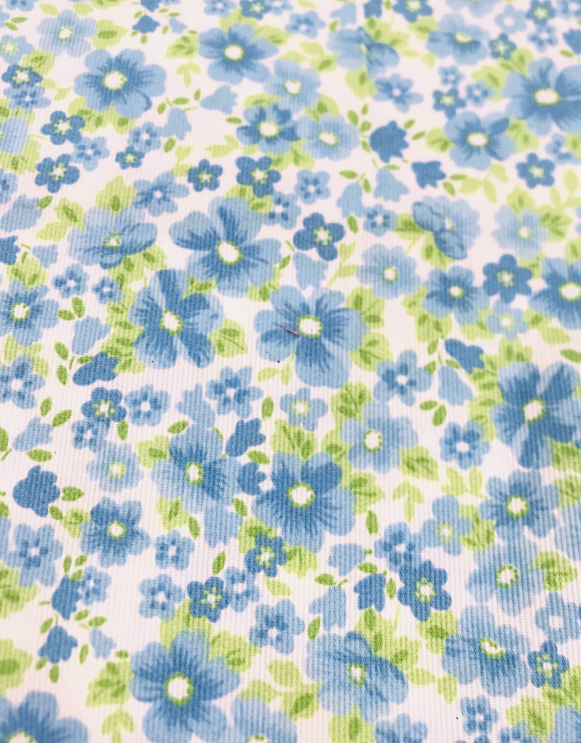 Pique flores azules/pistacho