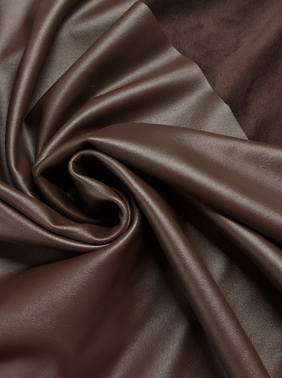 Polipiel elástica doble cara antelina chocolate