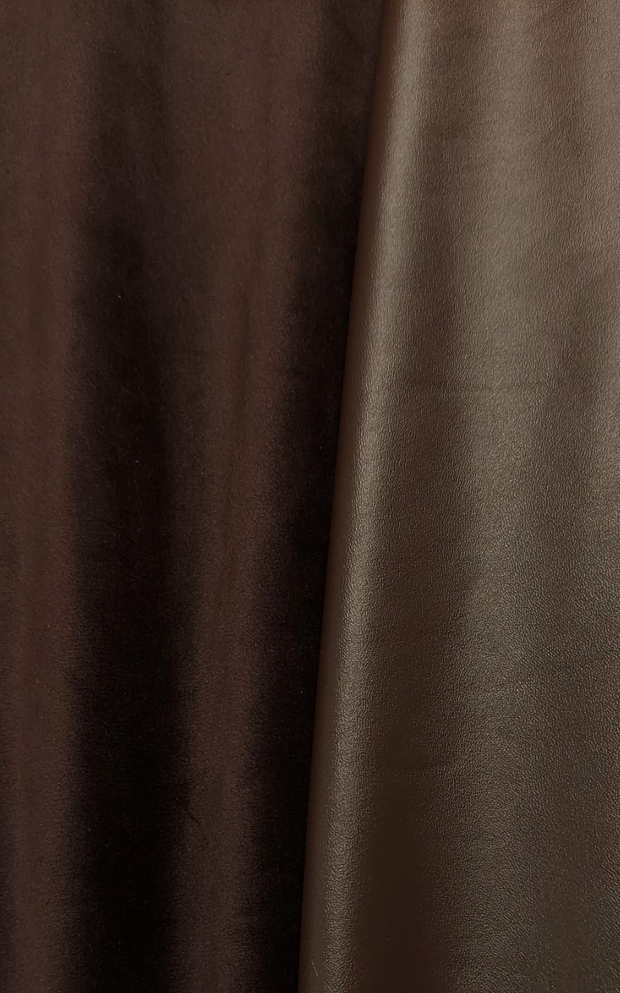 Polipiel elástica doble cara antelina chocolate