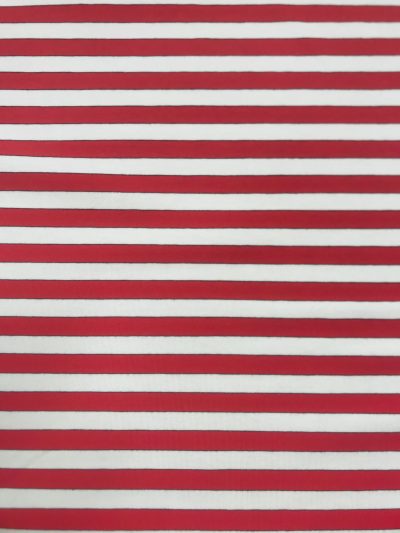 Punto camiseta rayas rojas