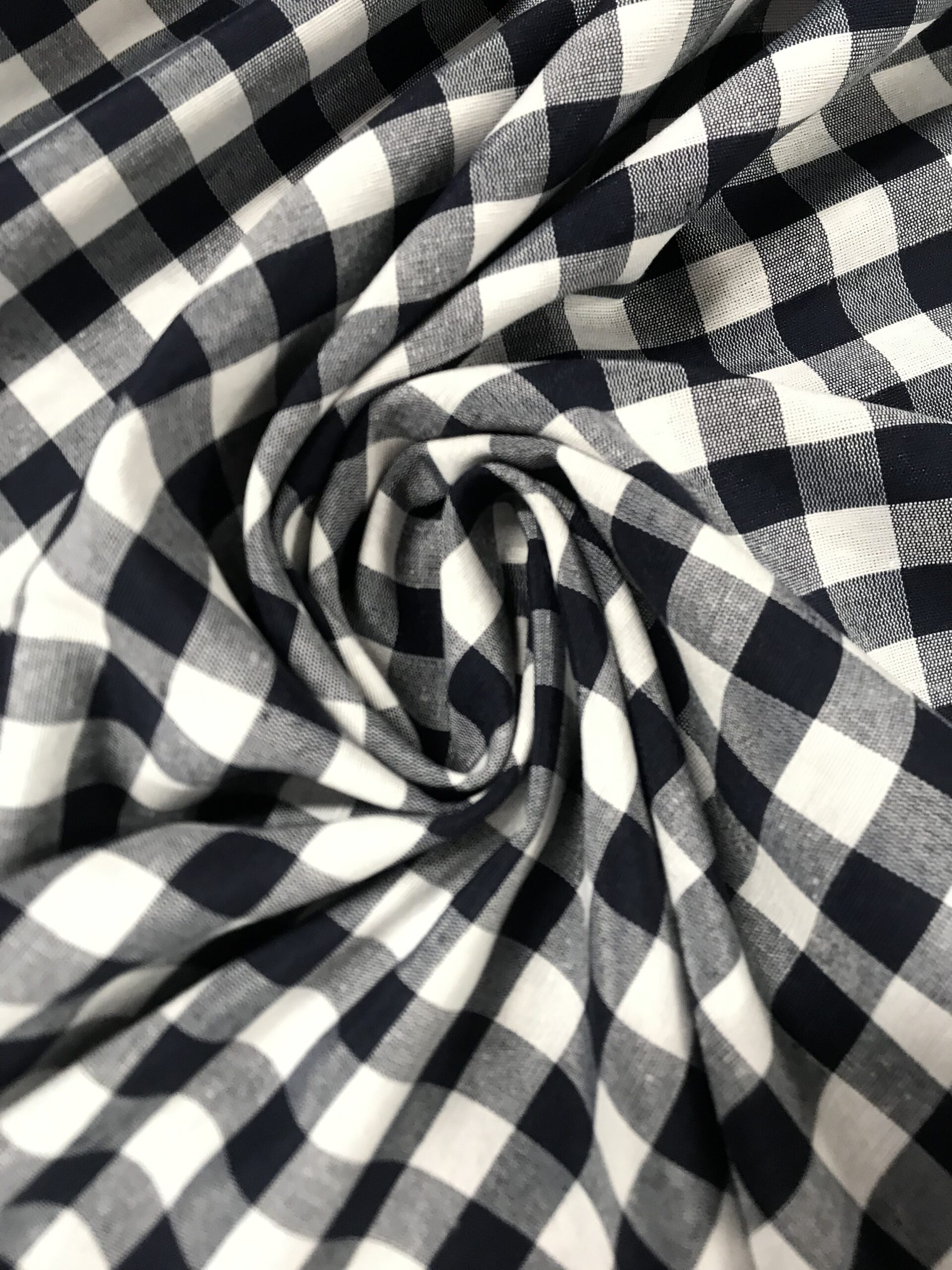 Loneta vichy azul marino