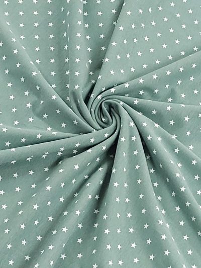 Punto algodón estrellas fondo verde