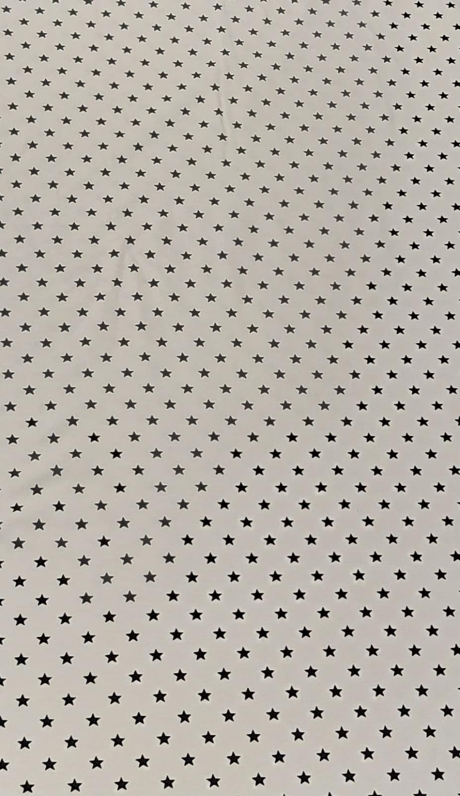 Punto algodón estrellas f.hueso/negro*