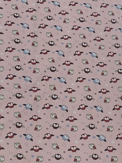 Punto algodón buhos f.rosa