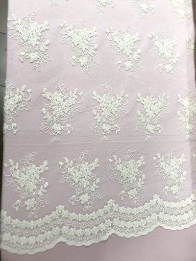 Tul bordado Sudán punta ambos lados 3*