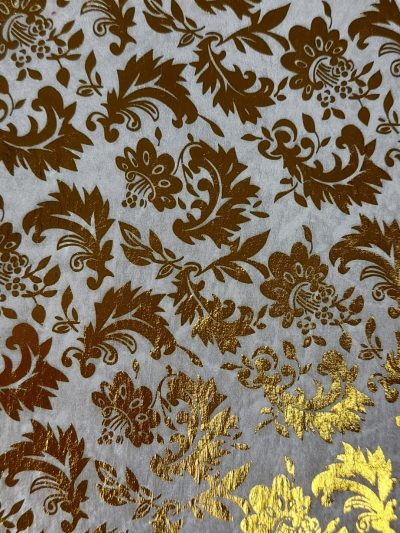 Martelé blanco con pan de oro