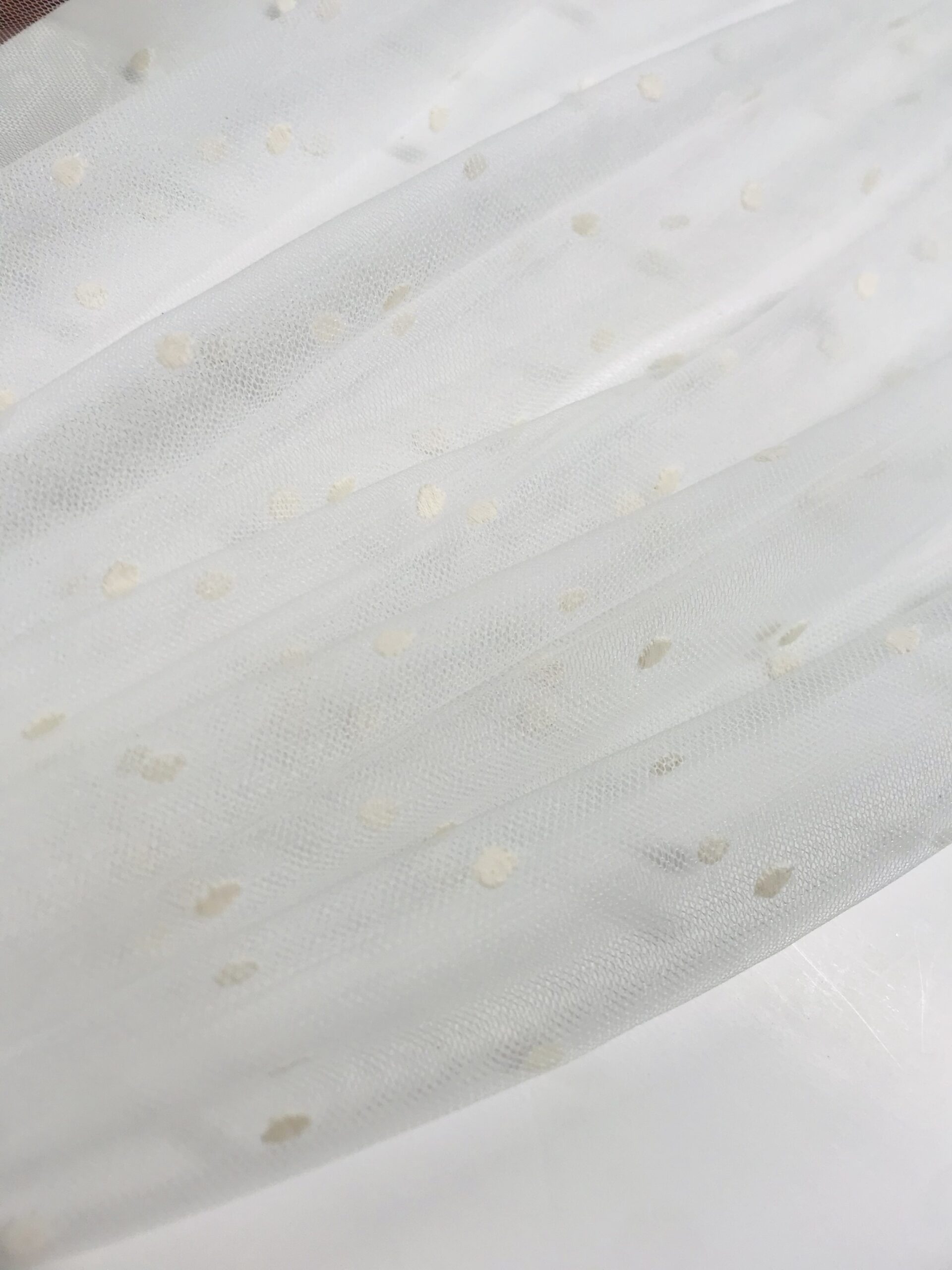 Tul bordado plumeti beig