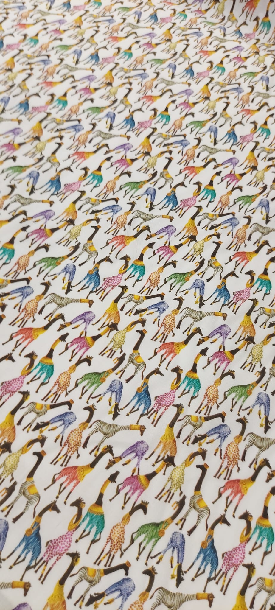 Algodón jirafas multicolor