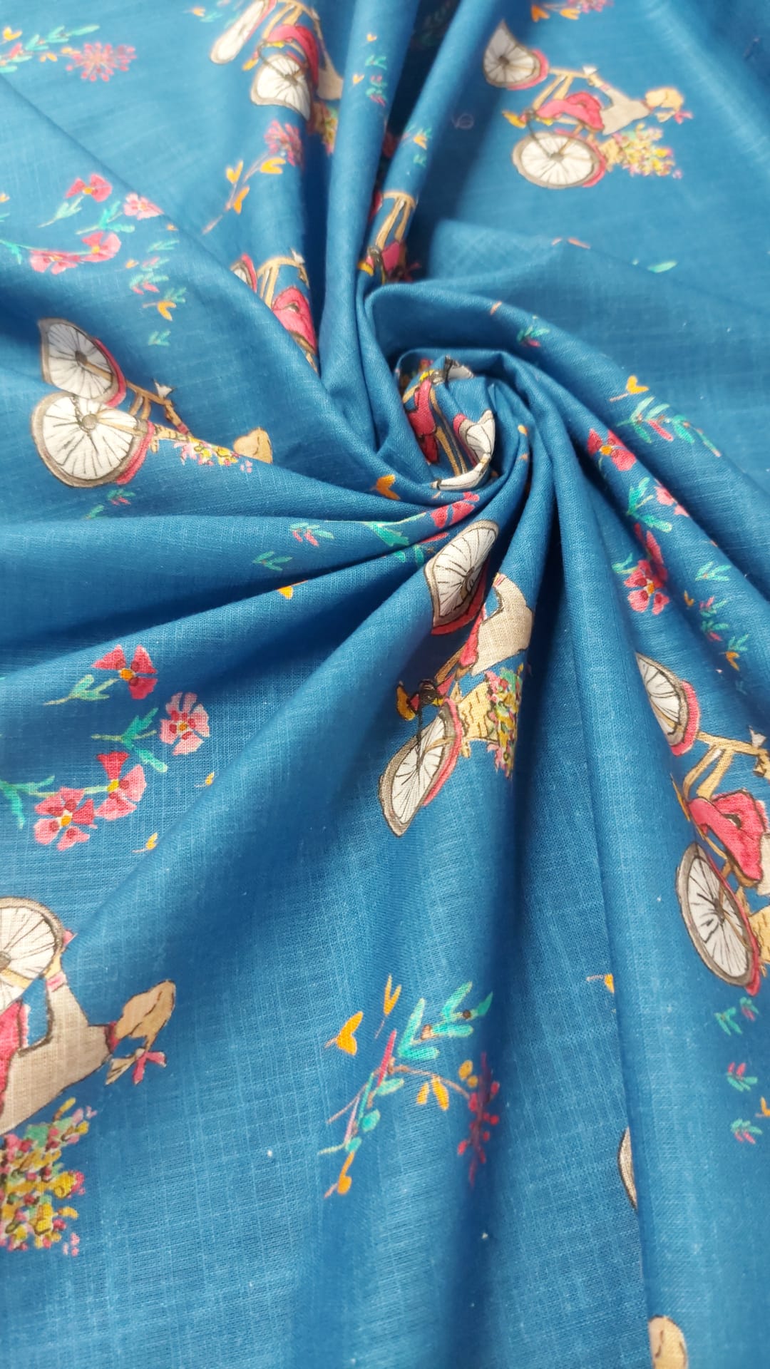 Algodón azul bicicletas