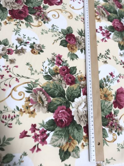 Popelín Flamenca Beig flores