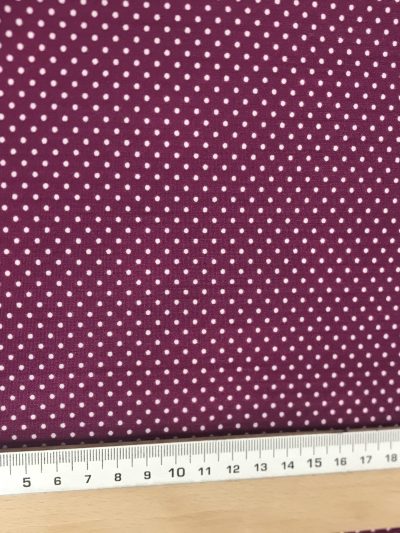 Popelín Flamenca Buganvilla Lunar Blanco Pequeño