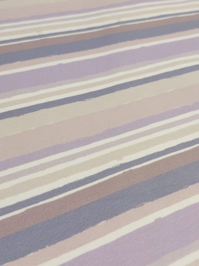 French Terry digital algodón rayas malva/beig