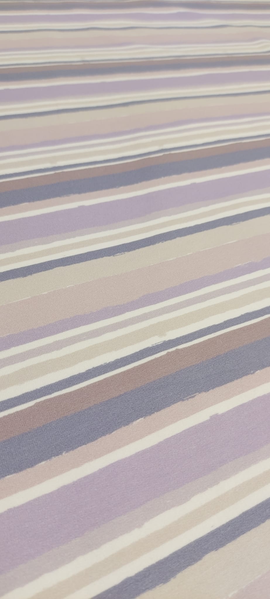 French Terry digital algodón rayas malva/beig