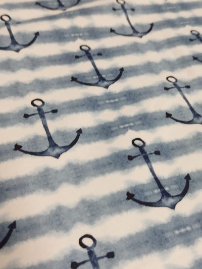 French Terry digital algodón anclas