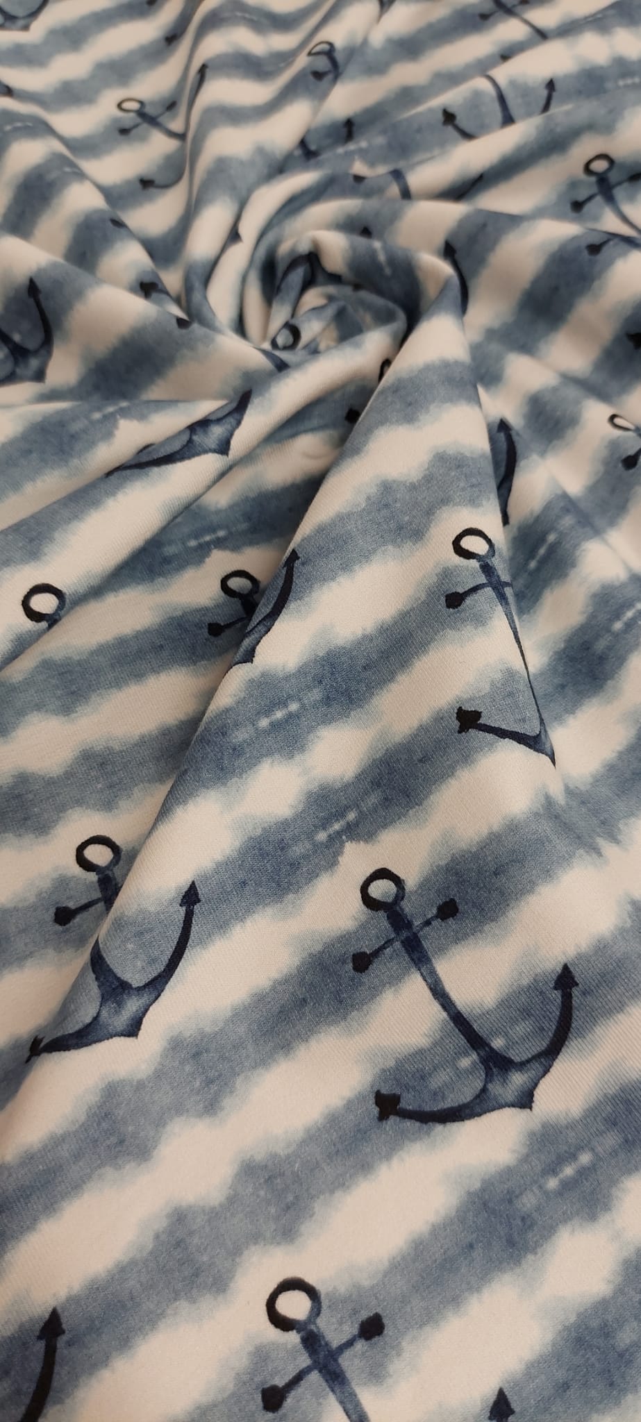 French Terry digital algodón anclas