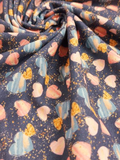 Punto algodón digital corazones