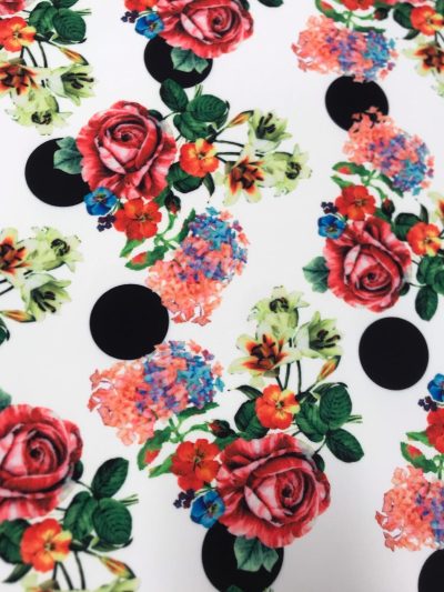 Bielástico flor/lunar f.blanco