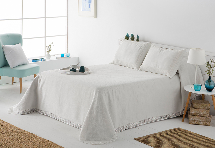 Colcha Jacquard Puntilla DON ALGODÓN