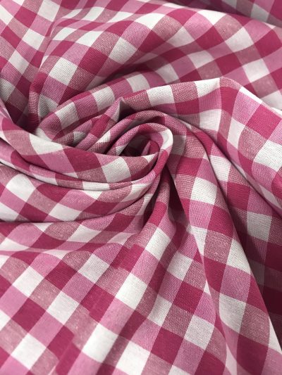 Loneta vichy rosa fucsia