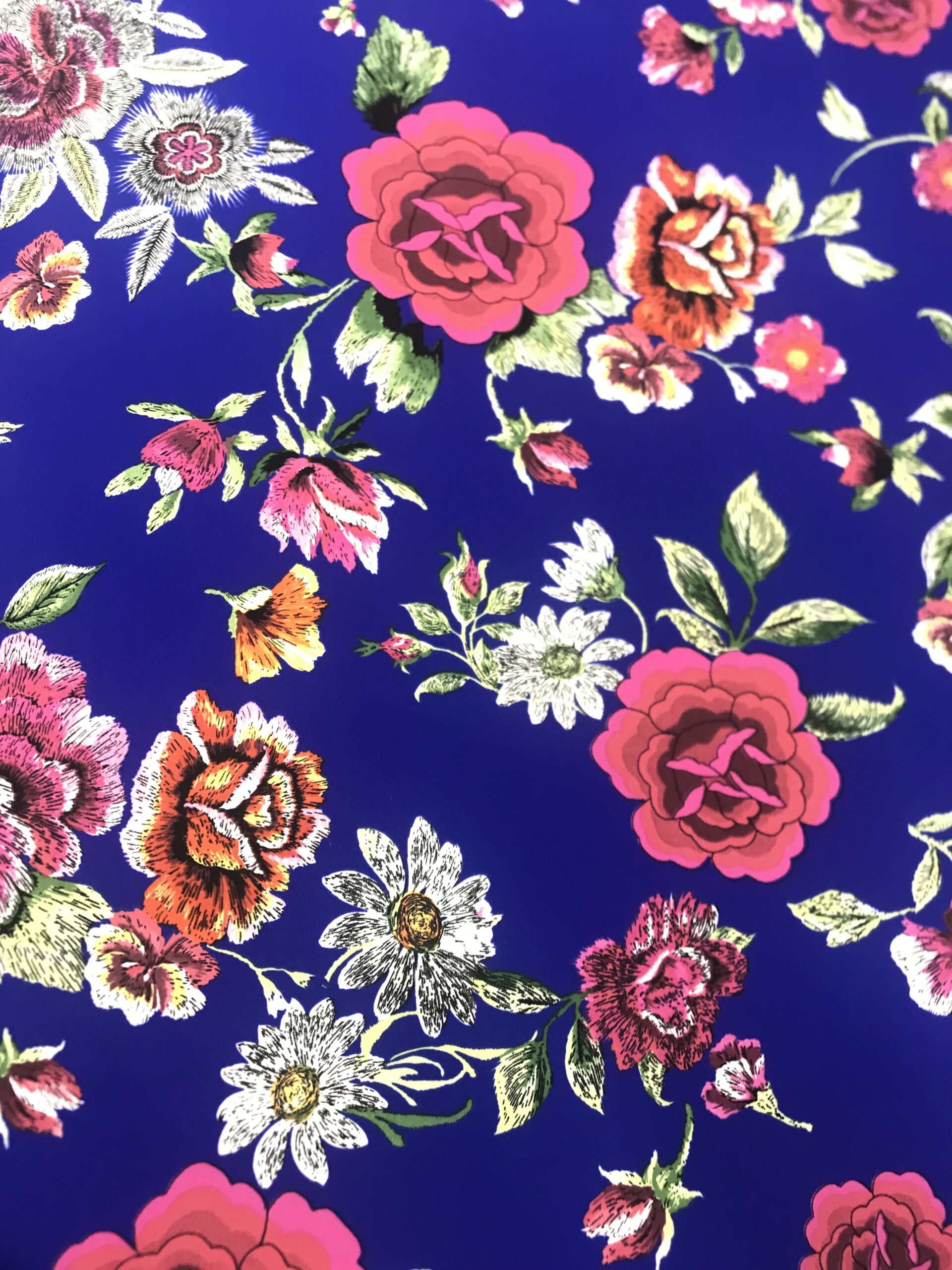 Coxivo f.azul estampado mantón