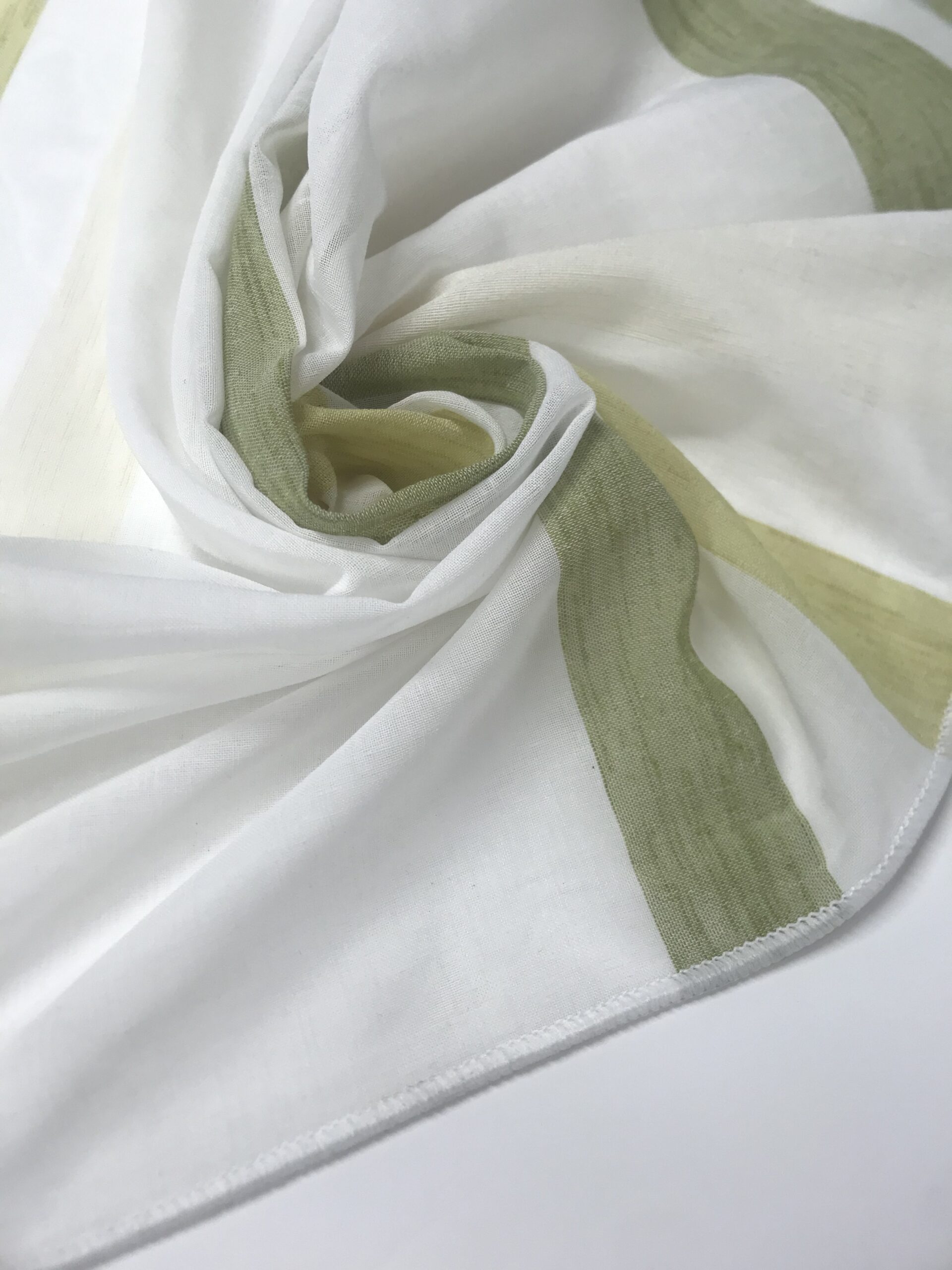 Visillo rayas verdes tres tonos