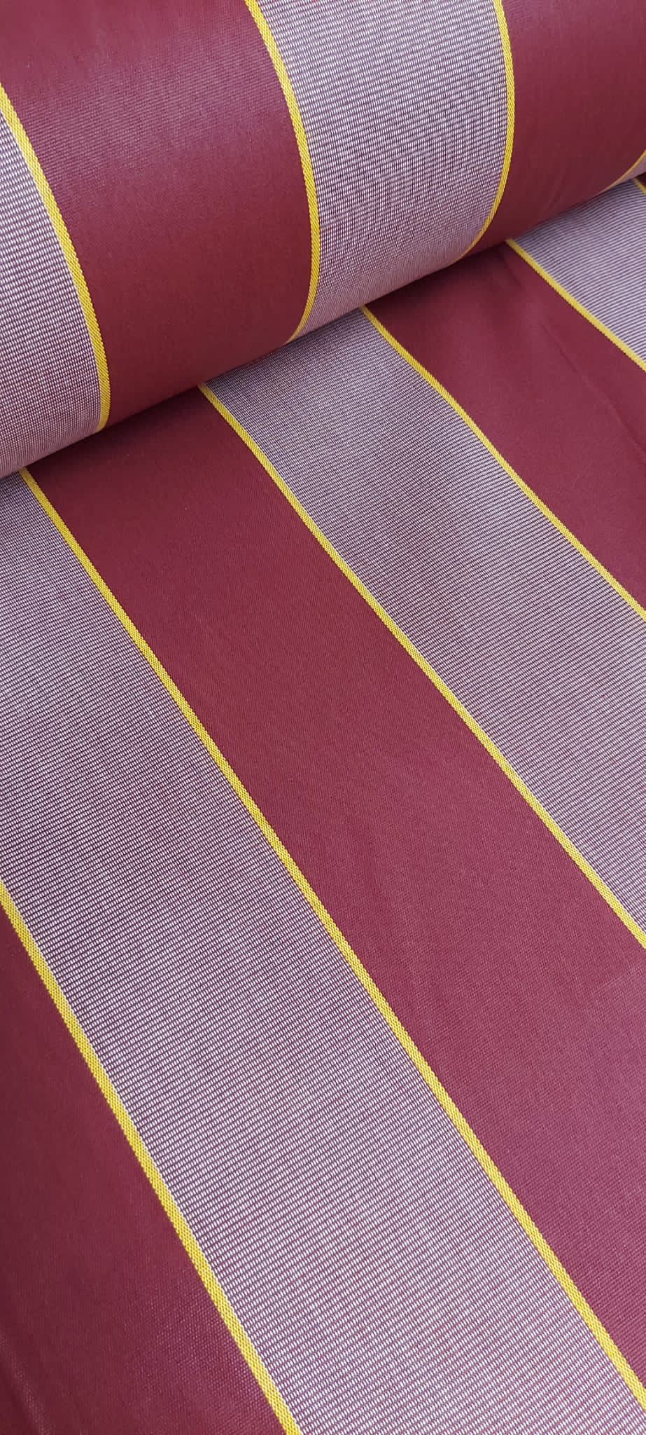 Toldo teflón rayas burdeos/mostaza