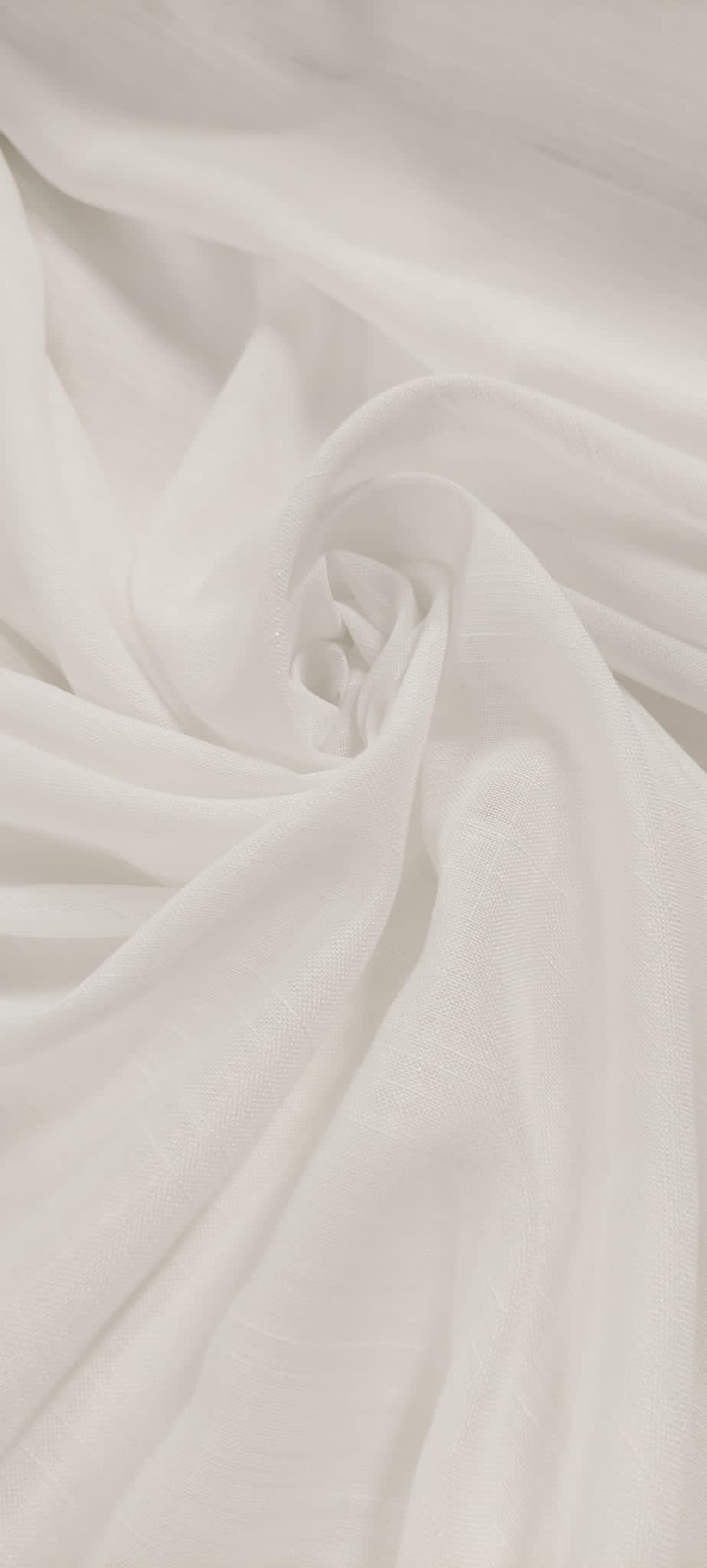 Visillo falso lino blanco