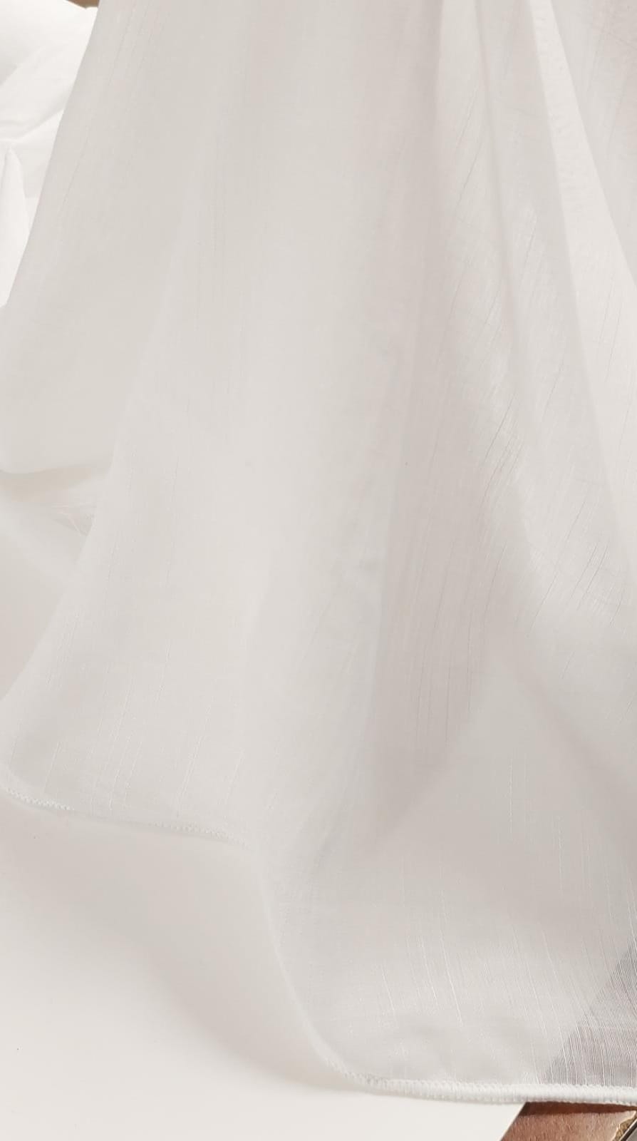 Visillo falso lino blanco