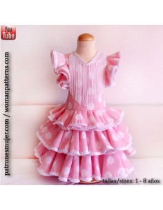 Patrones Nº9011 vestido flamenca niña