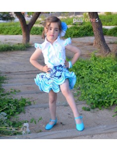 Patrones Nº9153 conjunto flamenco infantil