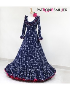 Patrones Nº5021 vestido mujer flamenca de nejas de vuelo