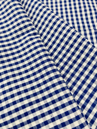 Vichy algodón 0,5 cm azul