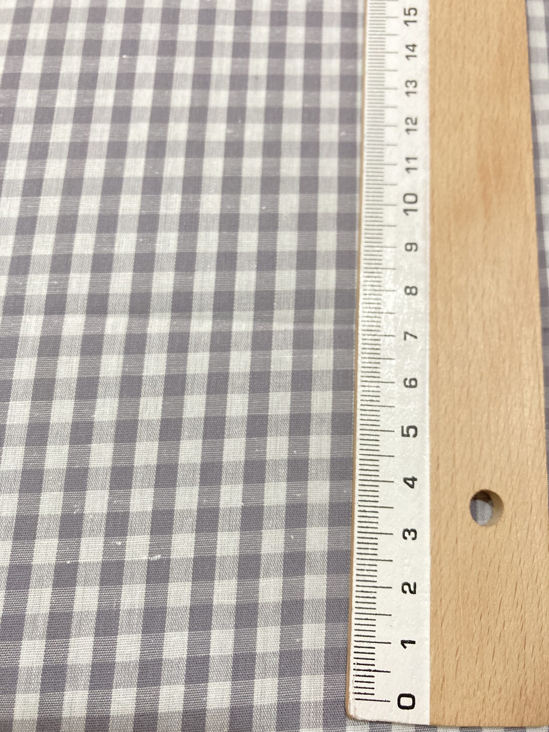 Vichy algodón 0,5 cm grises