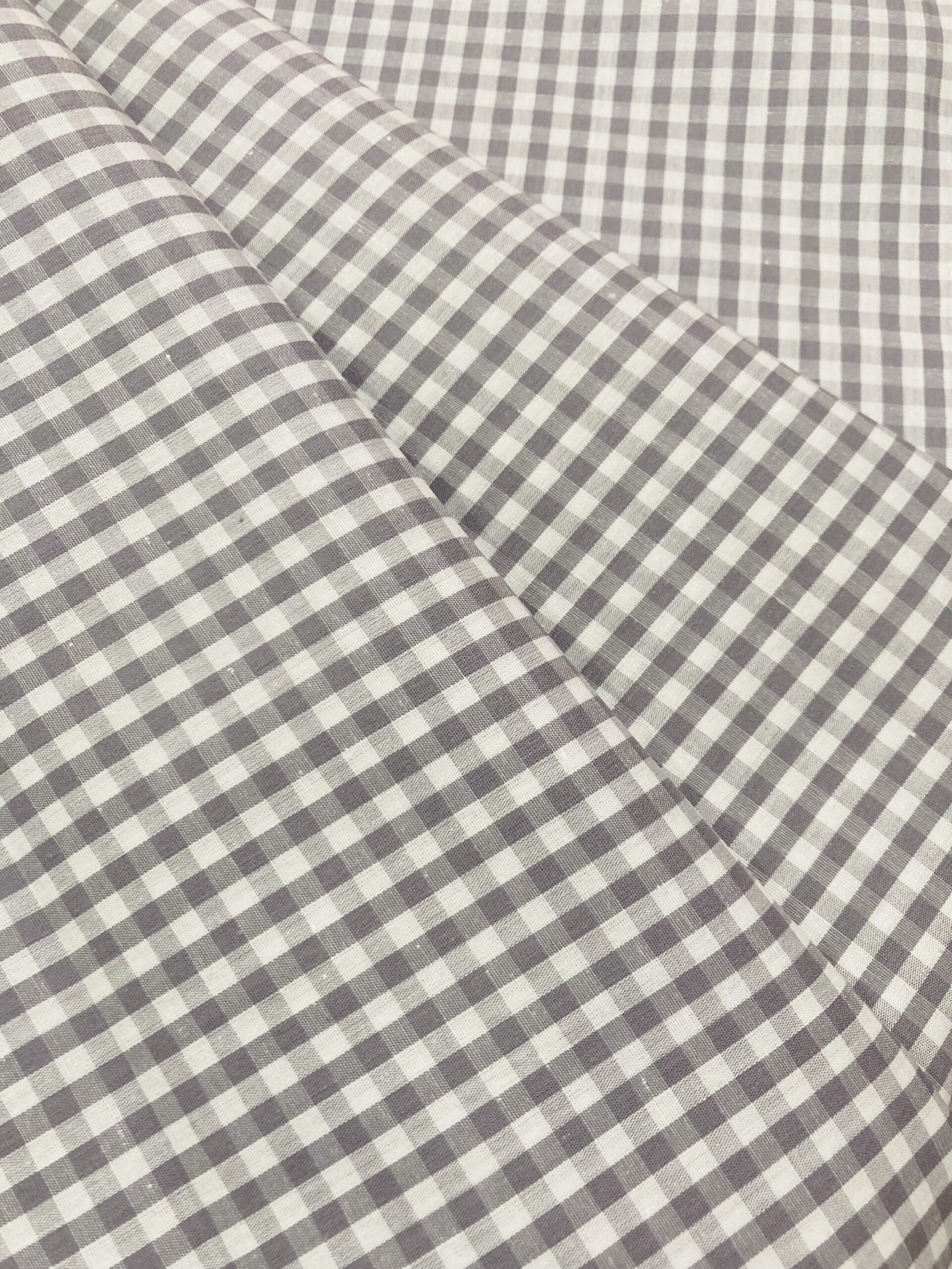 Vichy algodón 0,5 cm grises