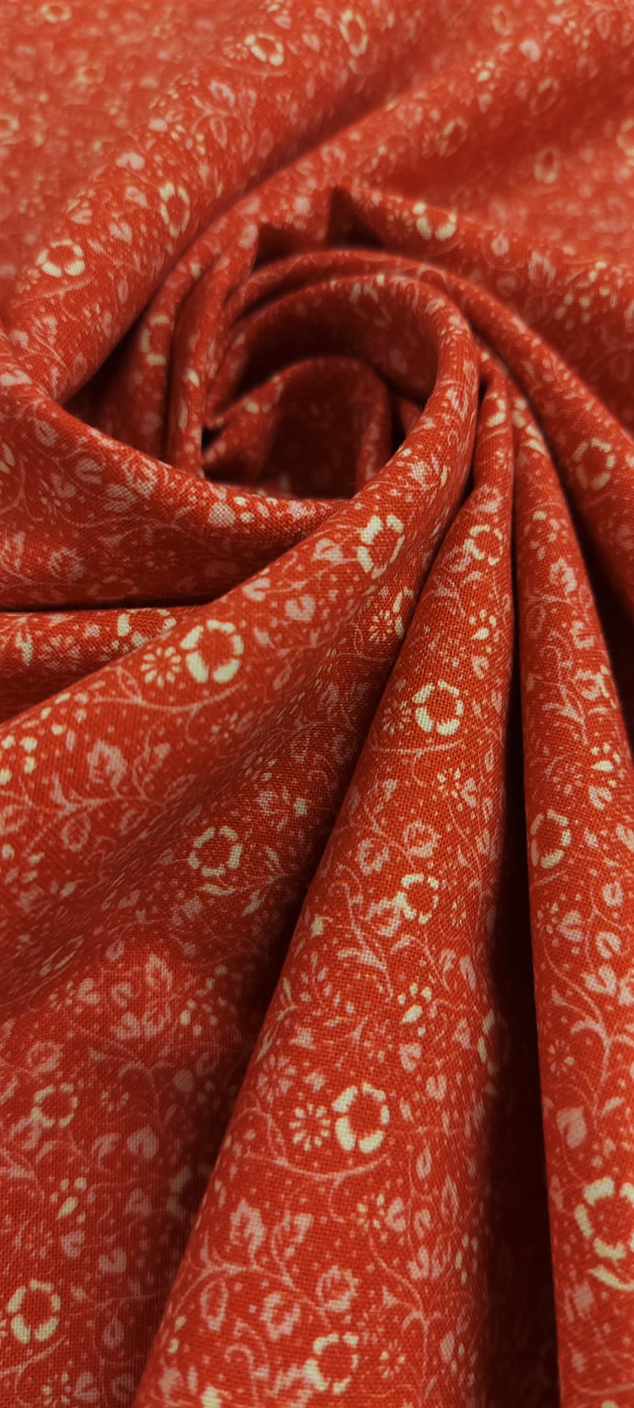 Algodón orgánico Folk Snerle rojo