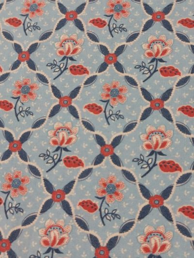 Algodón orgánico Folk azul