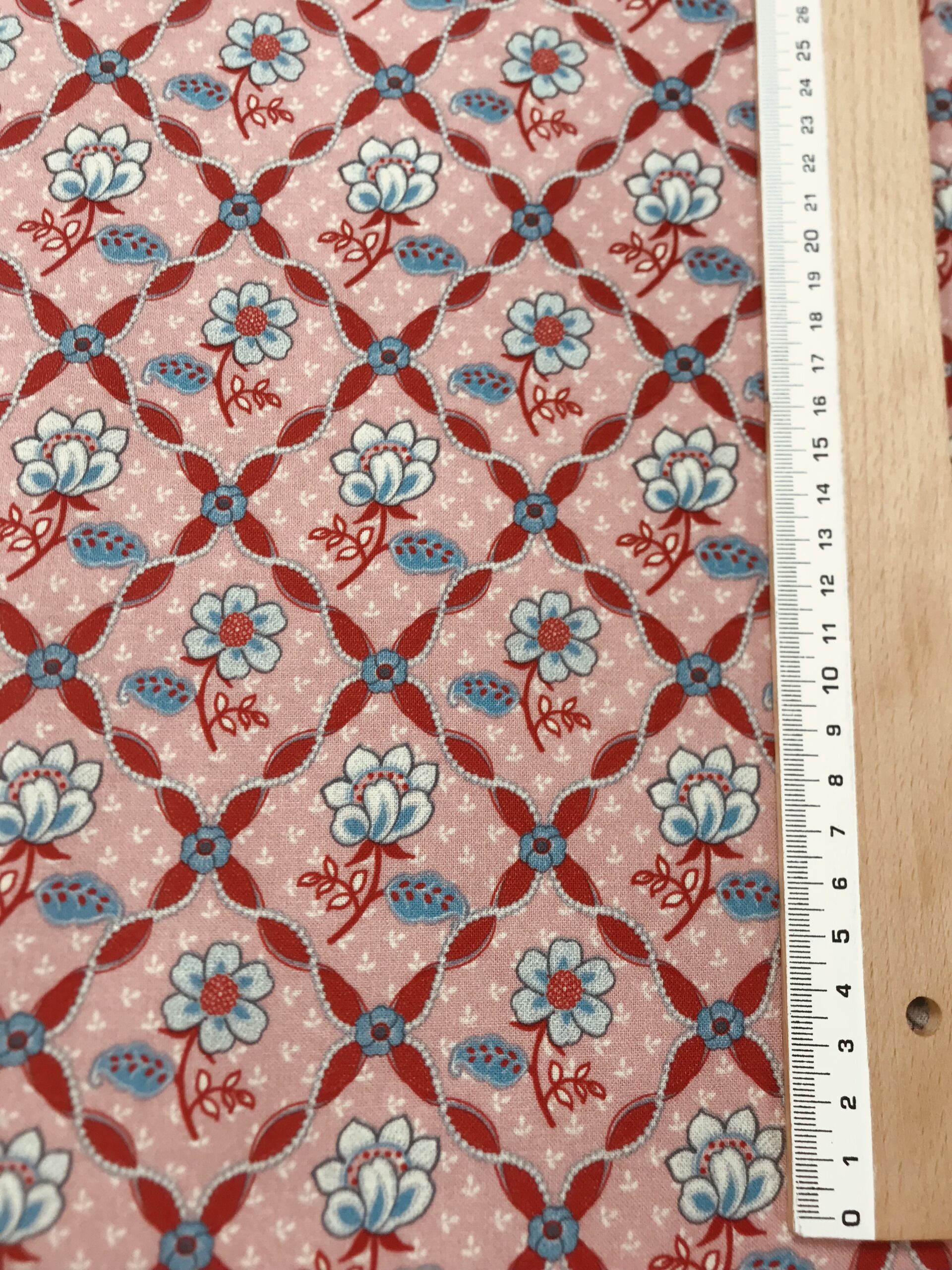 Algodón orgánico Folk rojo