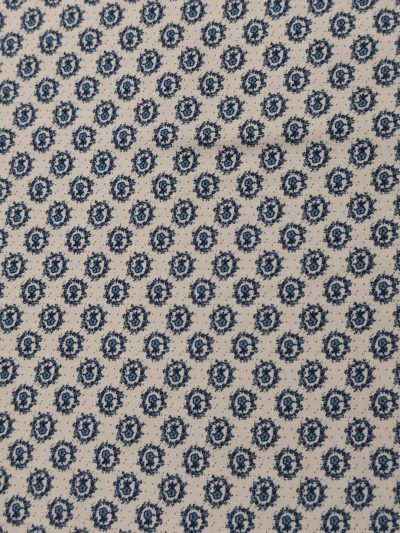 Algodón orgánico Folk Aylen azul