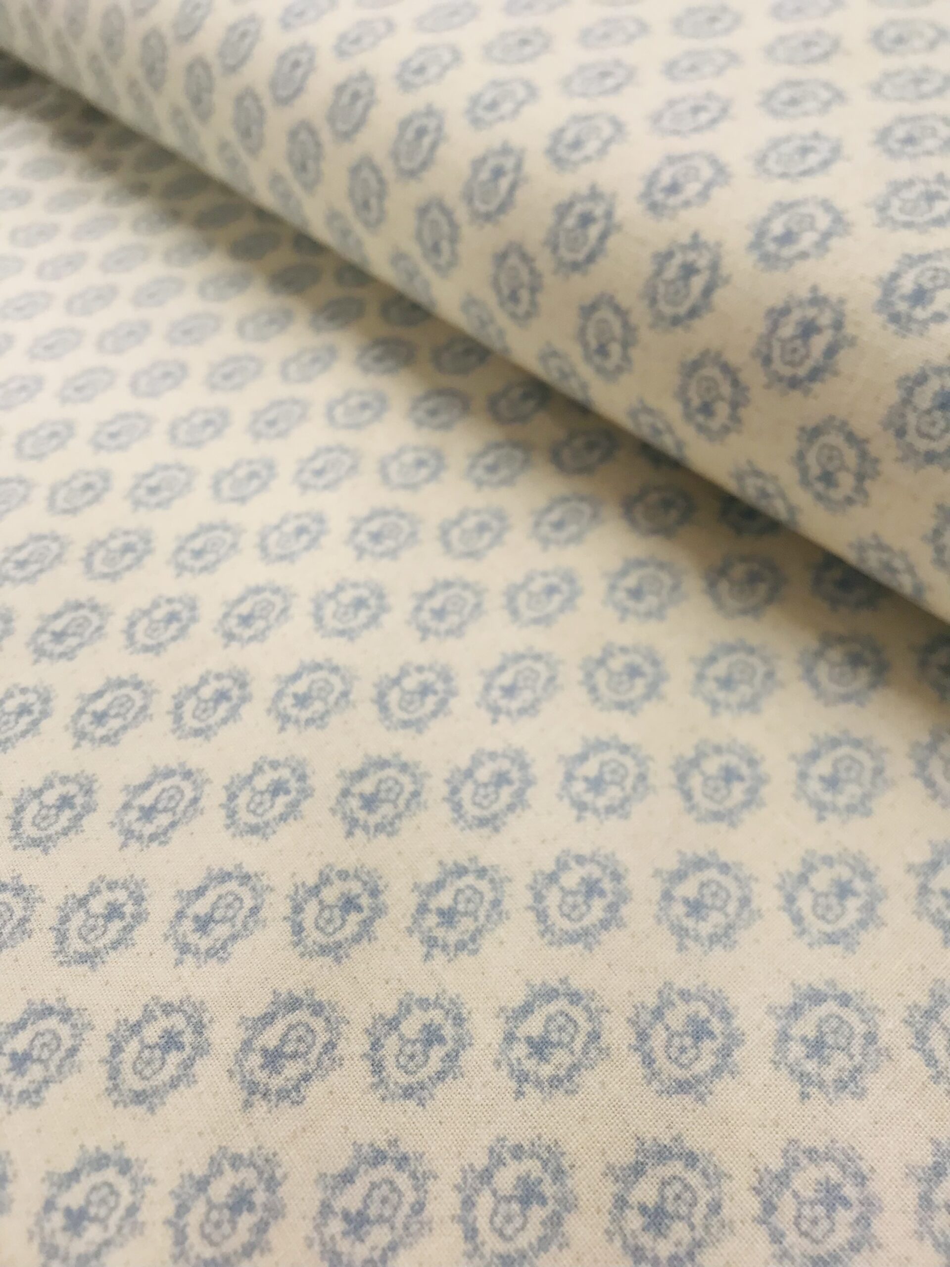 Algodón orgánico Folk Aylen celeste