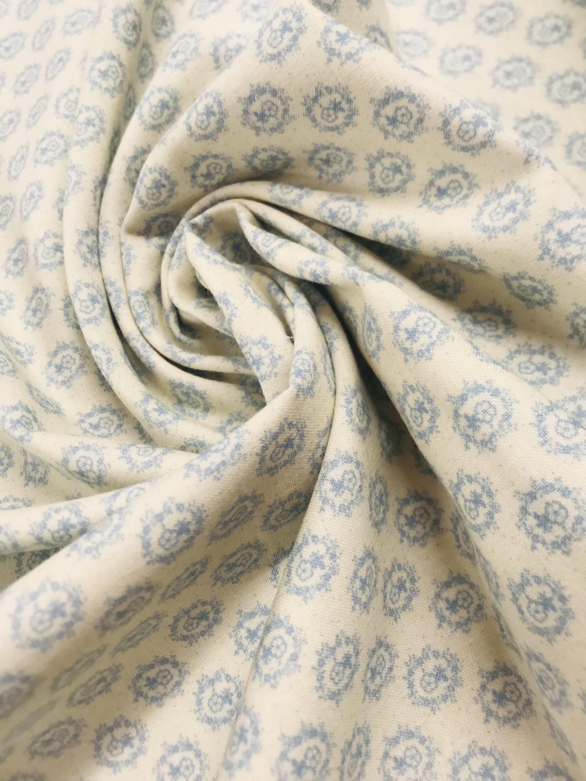 Algodón orgánico Folk Aylen celeste