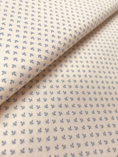 Algodón orgánico Folk Indra celeste/beig