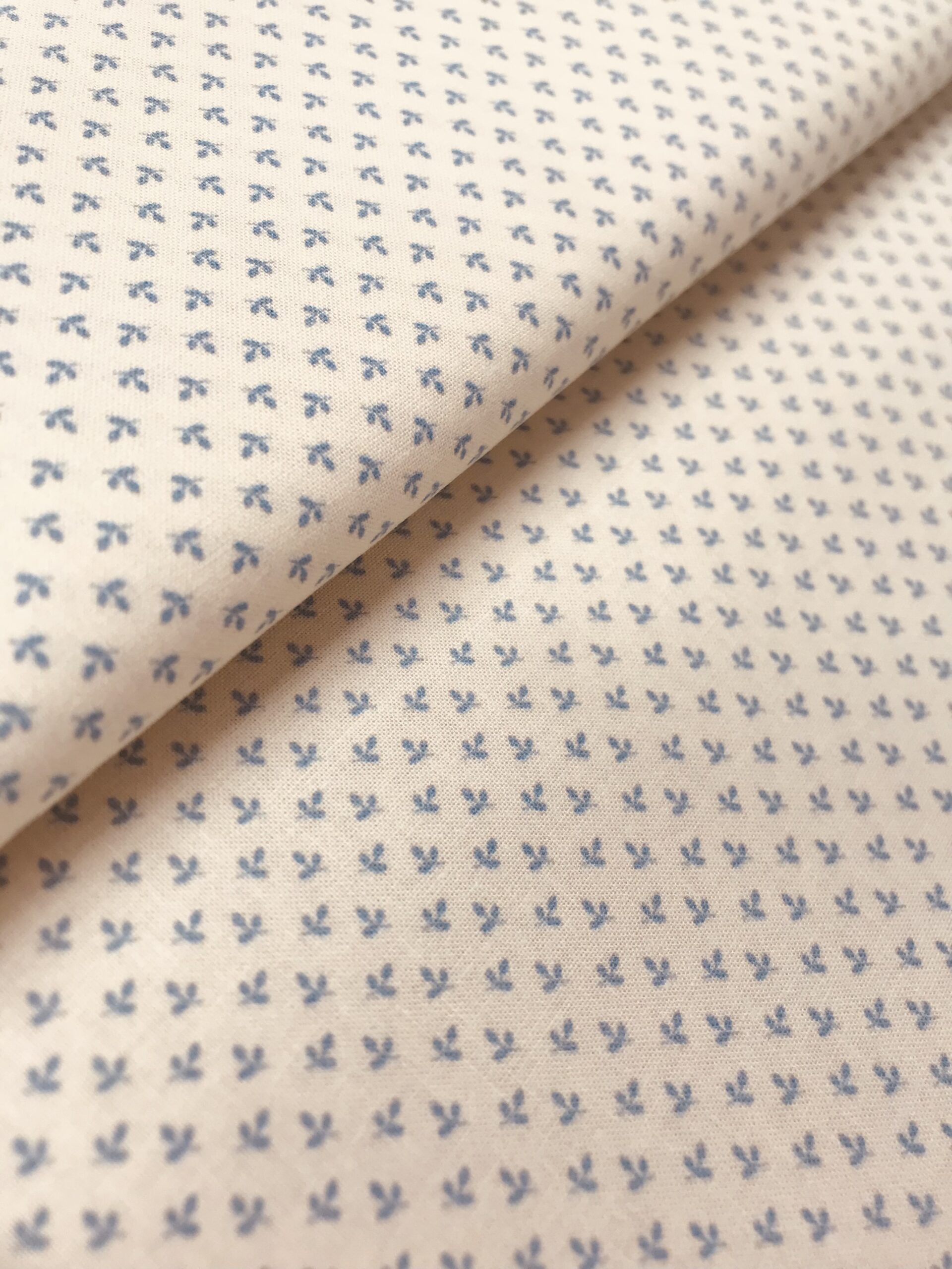 Algodón orgánico Folk Indra celeste/beig